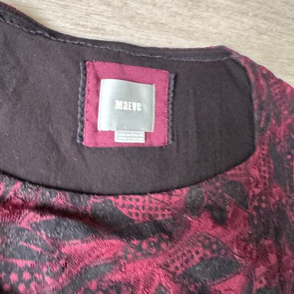 Anthropologie Maeve Elorn Sheath Dress Women 6 Floral Velvet Lace Dark Romance - Picture 3 of 7